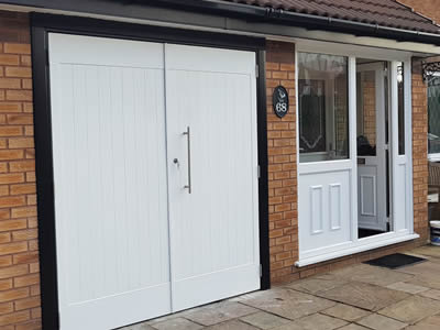 side hinged garage door